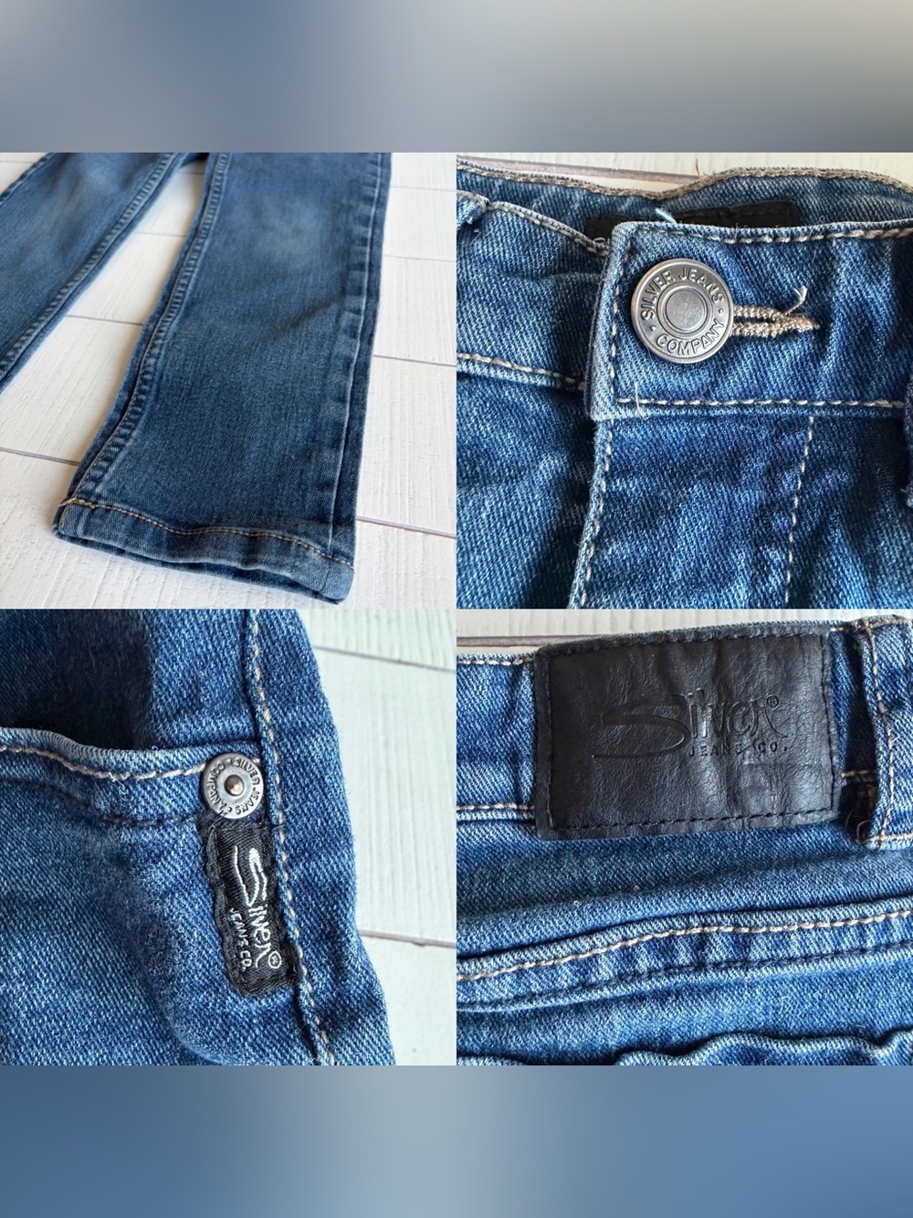 Silver Jeans Co. 5-Pocket Medium Wash Kids Blue Jeans Boys 6 - Picture 5 of 12